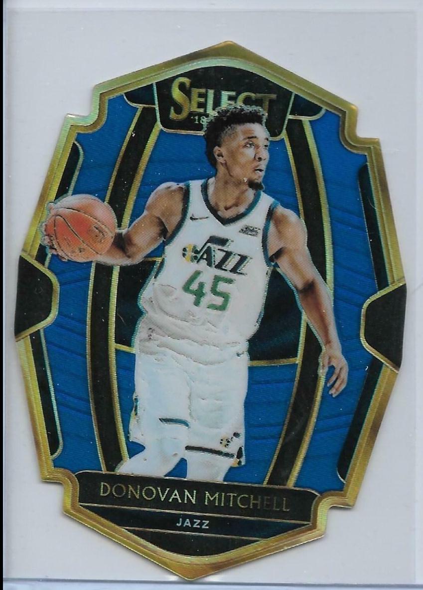 Donovan Mitchell [Die Cut Blue Prizm] #178
