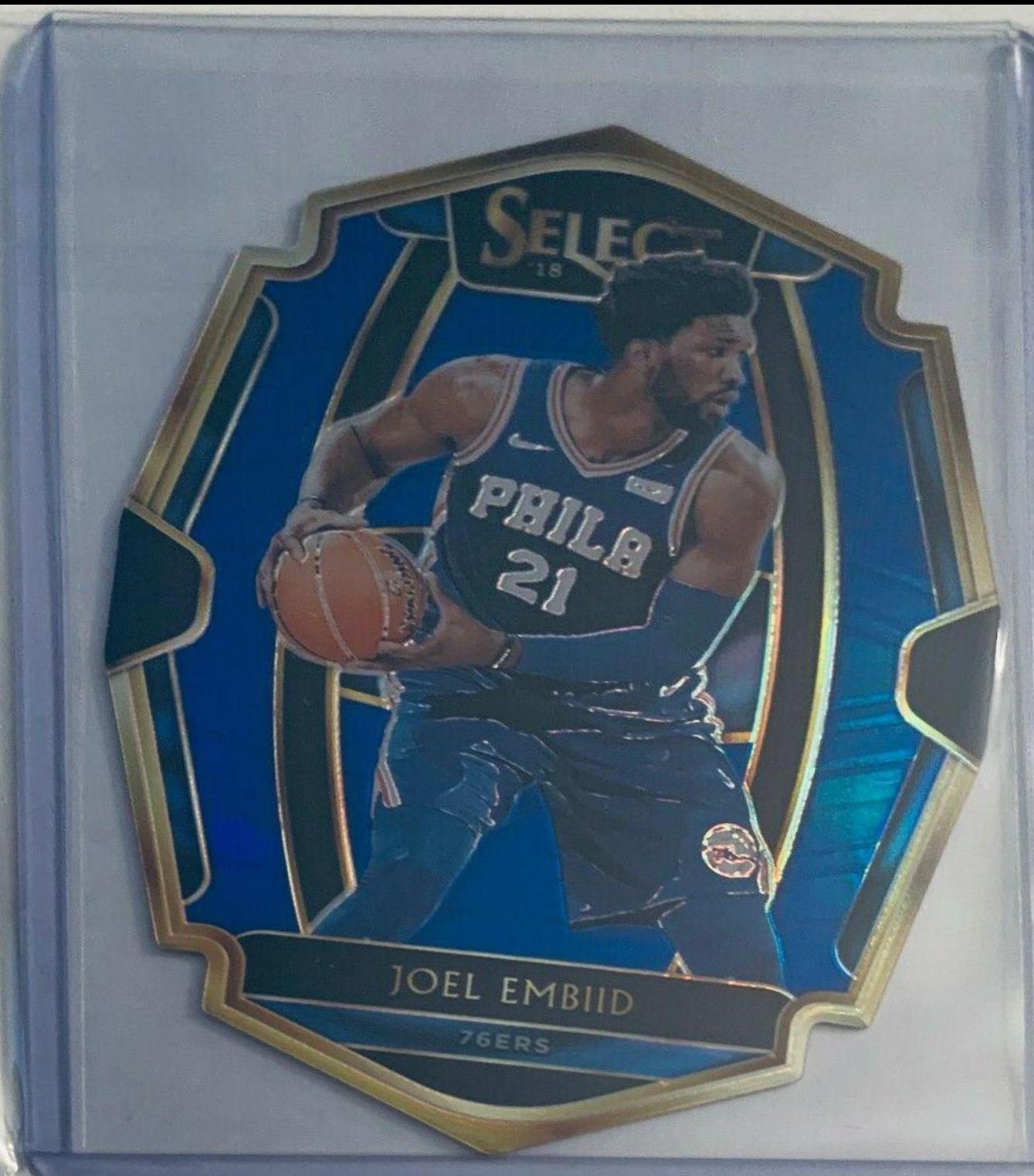 Joel Embiid [Die Cut Blue Prizm] #188