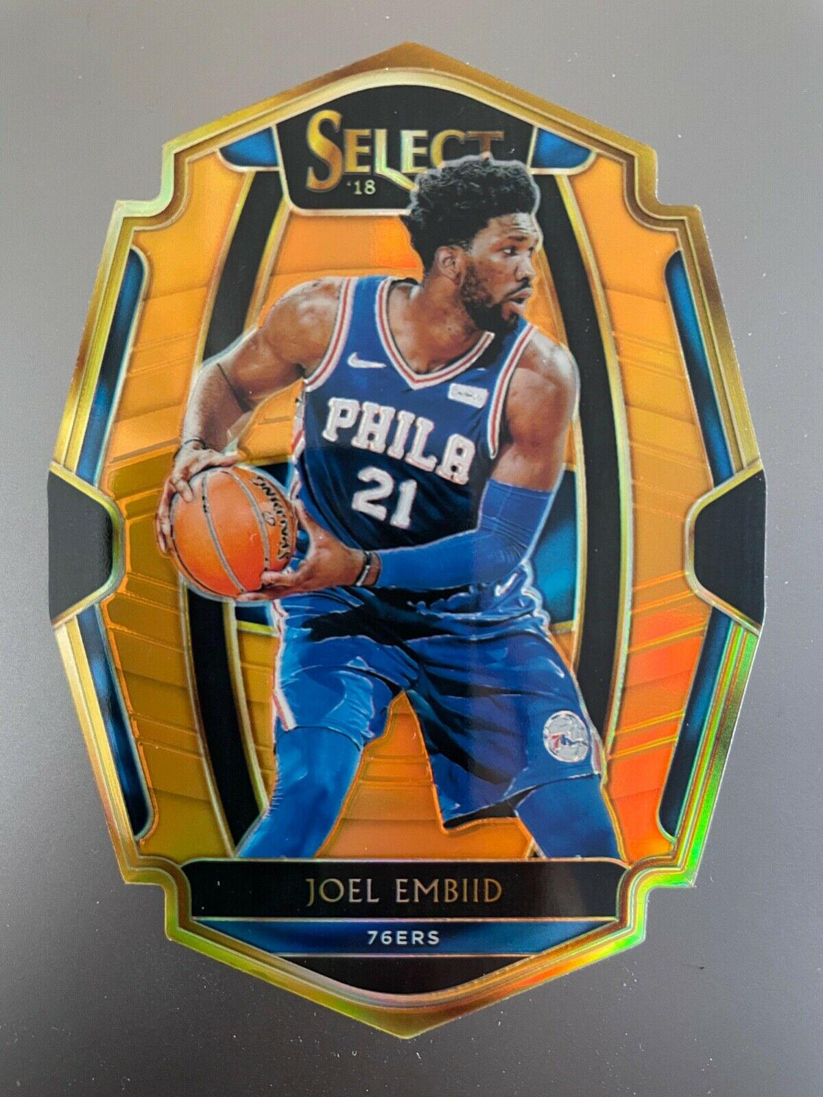 Joel Embiid [Die Cut Orange Prizm] #188