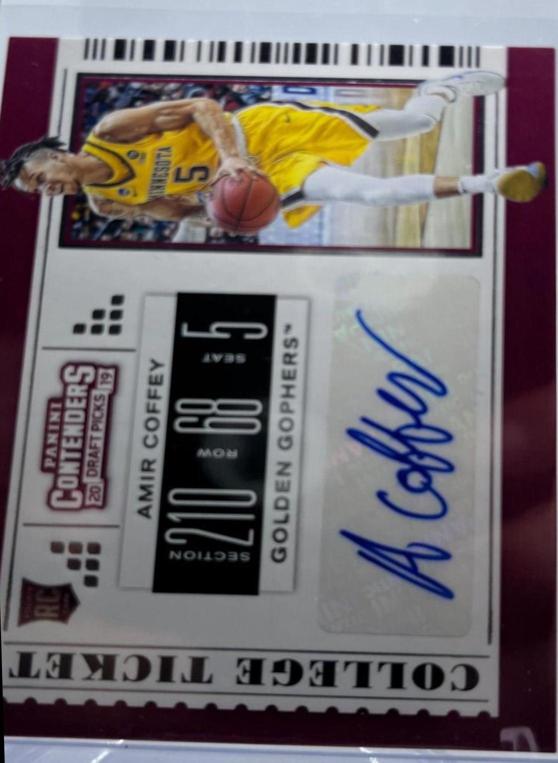 Amir Coffey [Autograph Draft Blue Foil] #116
