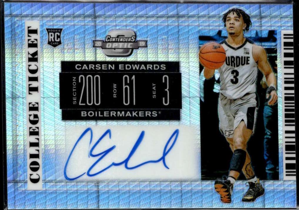Carsen Edwards [Contenders Optic Autograph Hyper] #80