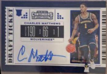 Charles Matthews Autograph Draft Blue Foil #123