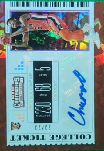 Chuma Okeke [Autograph Cracked Ice] #80