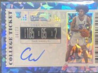 Coby White [Autograph Cracked Ice] #58