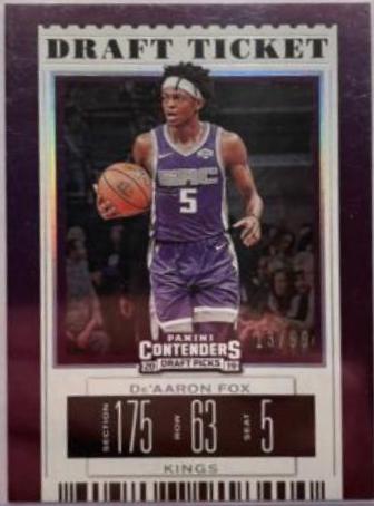 De'Aaron Fox [Draft Blue Foil] #12
