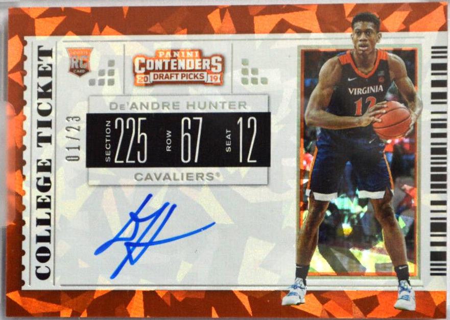 De'Andre Hunter [Variation 1 Autograph Cracked Ice] #57