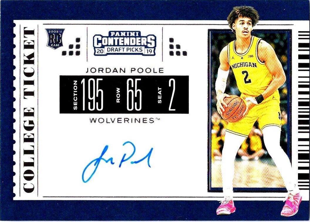 Jordan Poole Autograph Draft Ticket #131
