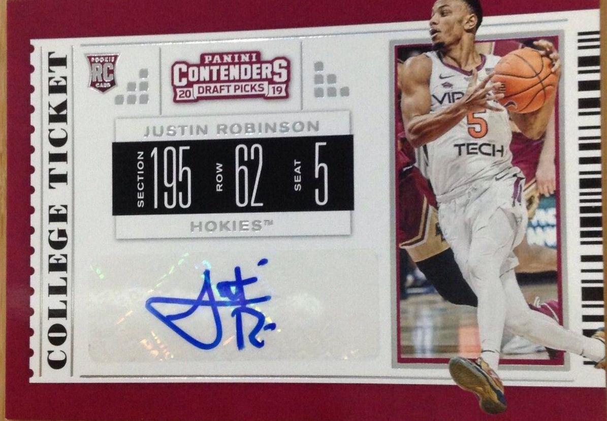 Justin Robinson [Autograph Playoff Ticket] #108