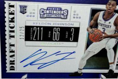 Keldon Johnson [Ball at Waist Autograph Draft Ticket] #63