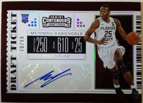 Mfiondu Kabengele [Autograph Draft Red Foil] #124