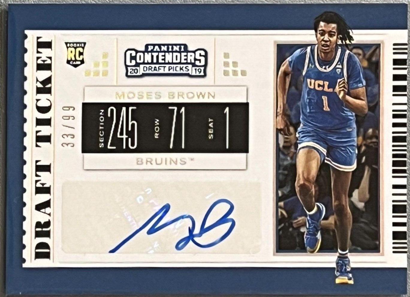 Moses Brown [Autograph Draft Blue Foil] #113