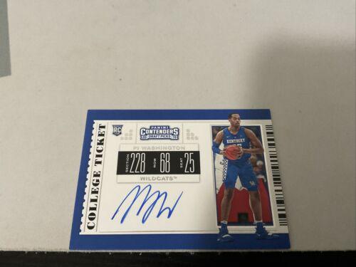 PJ Washington Jr. [Autograph Draft Blue Foil] #65
