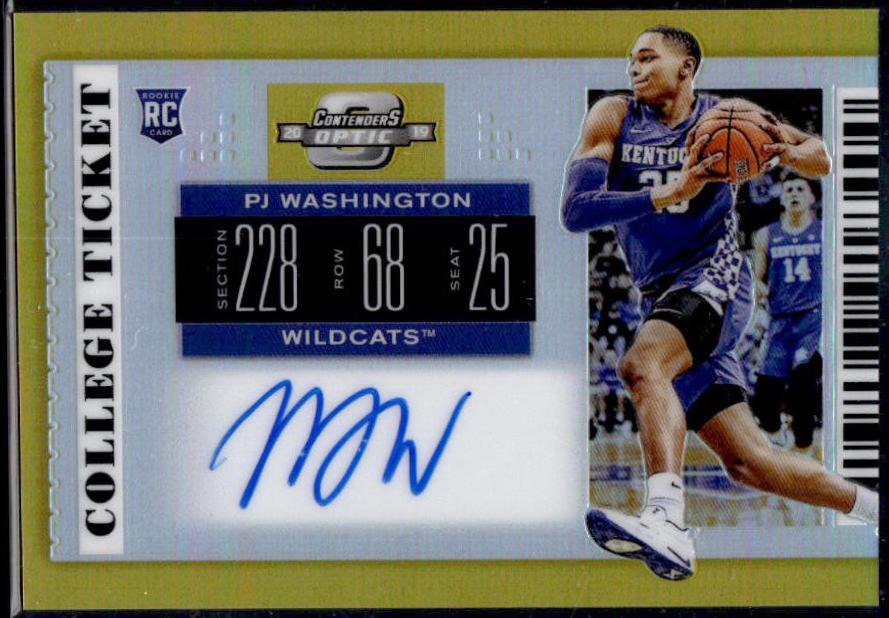 PJ Washington Jr. [Contenders Optic Autograph Gold] #65