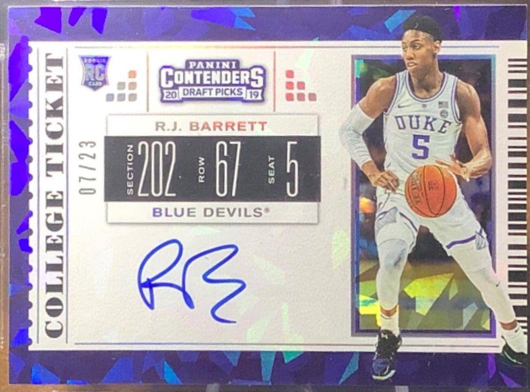 RJ Barrett [Autograph Cracked Ice] #53