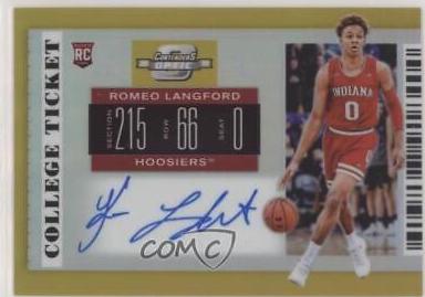 Romeo Langford [Contenders Optic Autograph Gold] #59