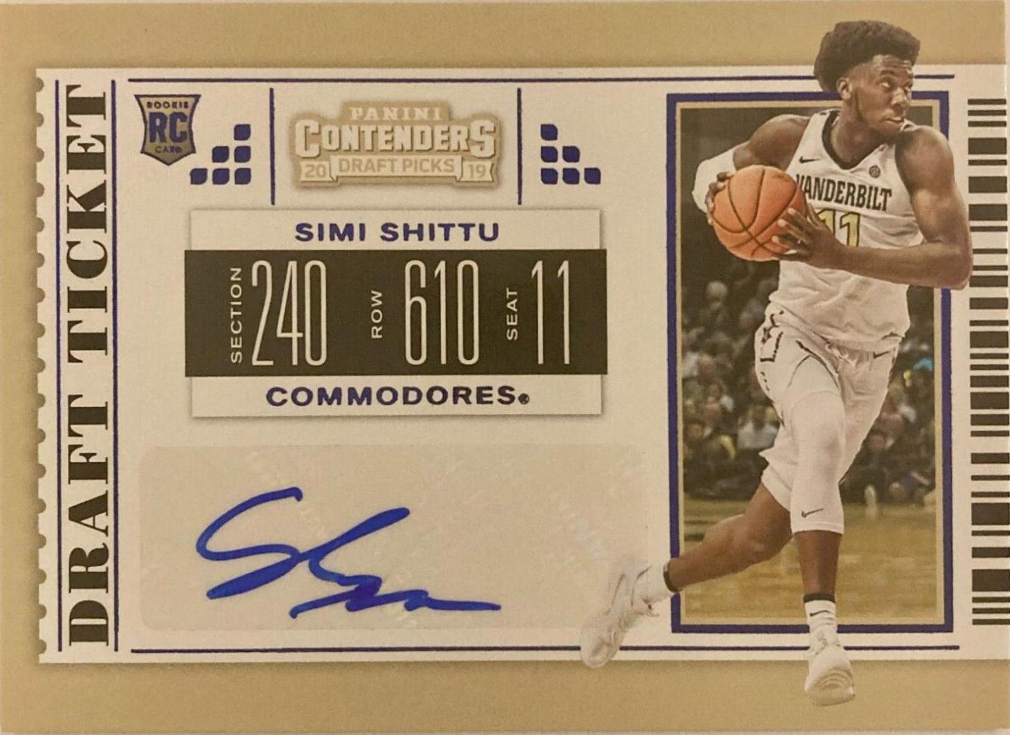 Simi Shittu Autograph Draft Blue Foil #96
