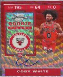 Coby White [Autograph Red Wave] #102