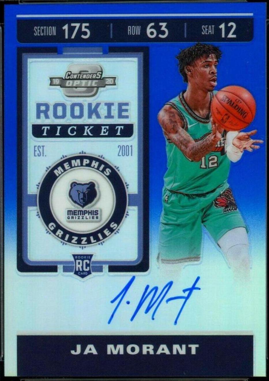JA Morant [SP Autograph Blue] #106