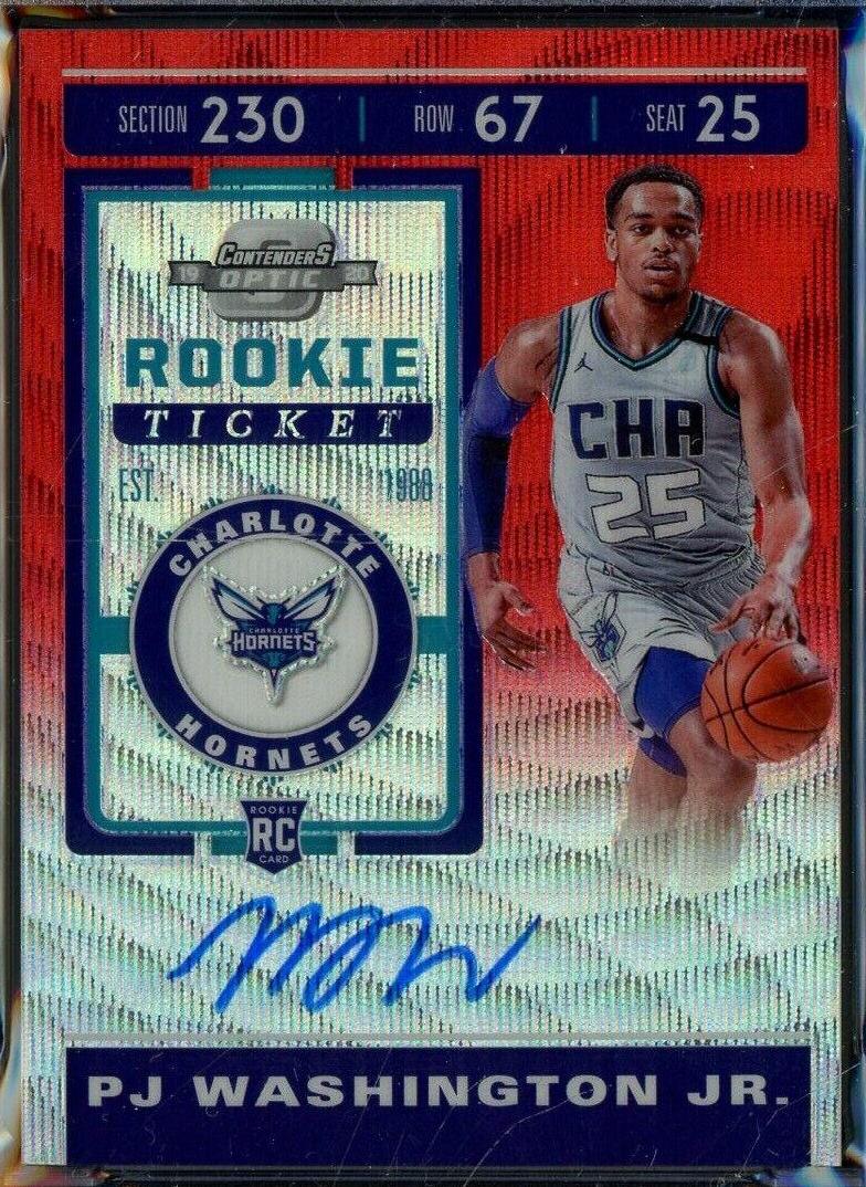 PJ Washington Jr. [SP Autograph Red Wave] #103