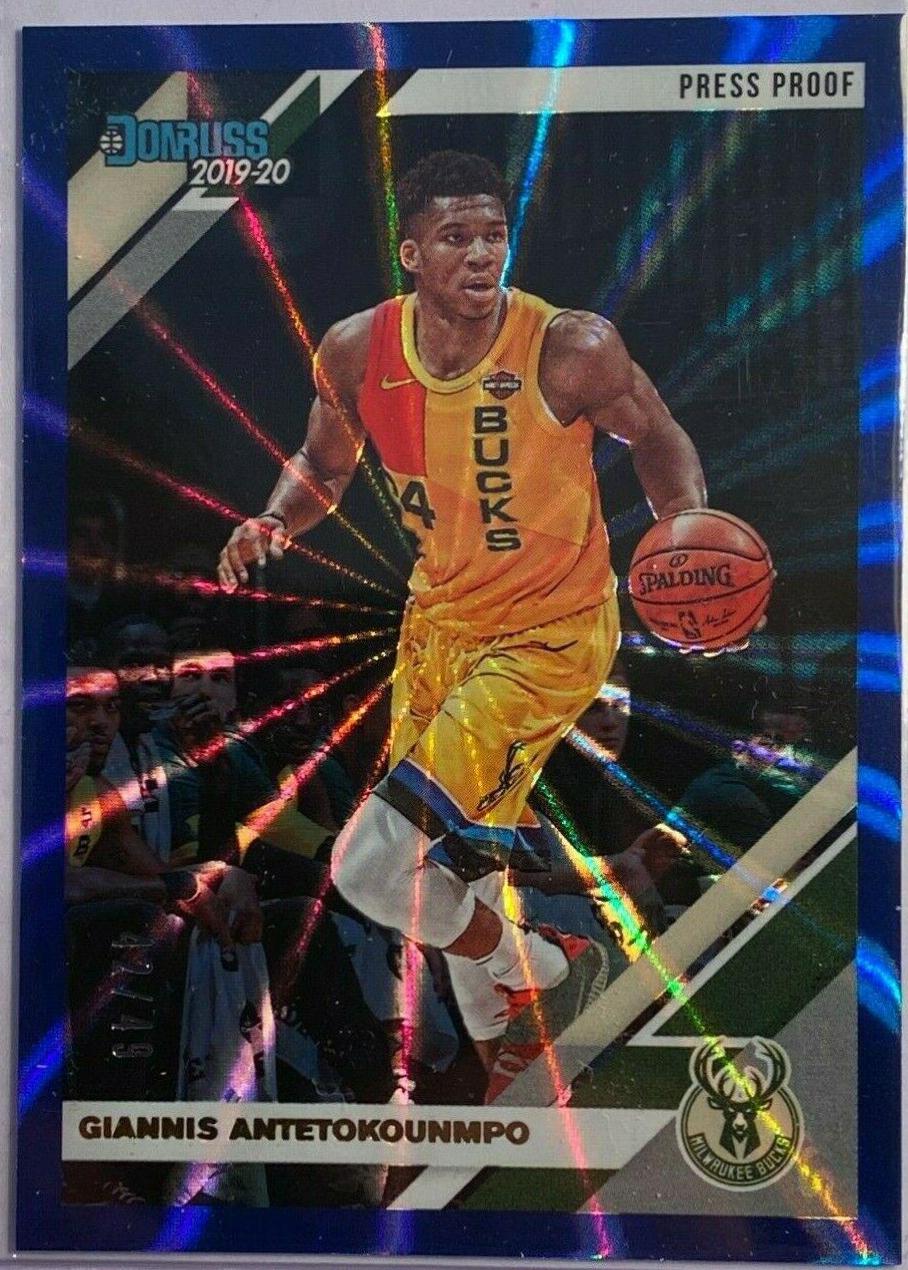 Giannis Antetokounmpo [Press Proof Blue Laser] #113