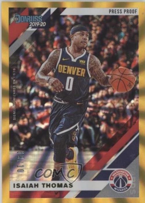 Isaiah Thomas [Press Proof Gold Laser] #198