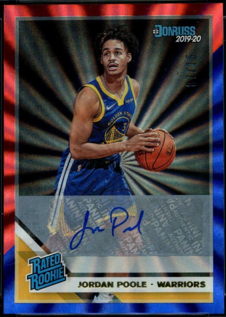 Jordan Poole [Signature Red, Blue Laser] #226
