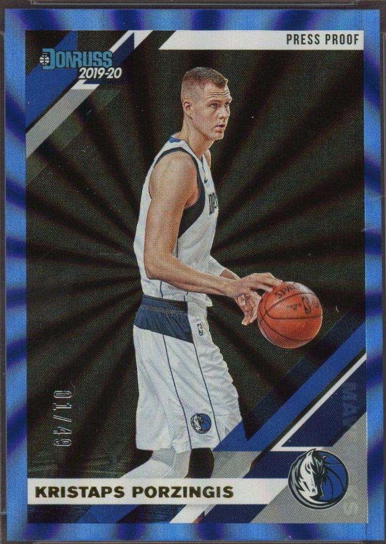 Kristaps Porzingis [Press Proof Blue Laser] #49