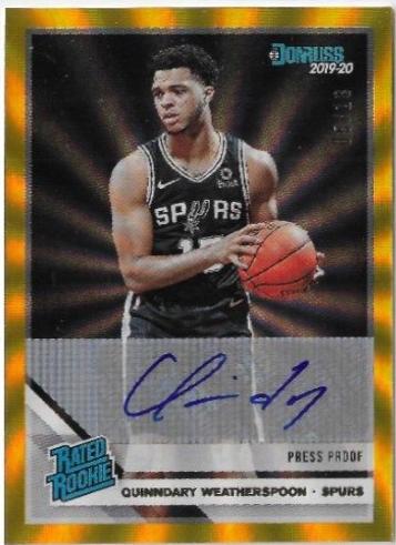 Quinndary Weatherspoon [Signature Press Proof Gold Laser] #243