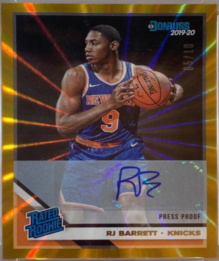 RJ Barrett [Signature Press Proof Gold Laser] #203