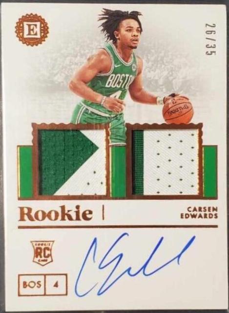 Carsen Edwards [Dual Jersey Autograph Bronze] #247