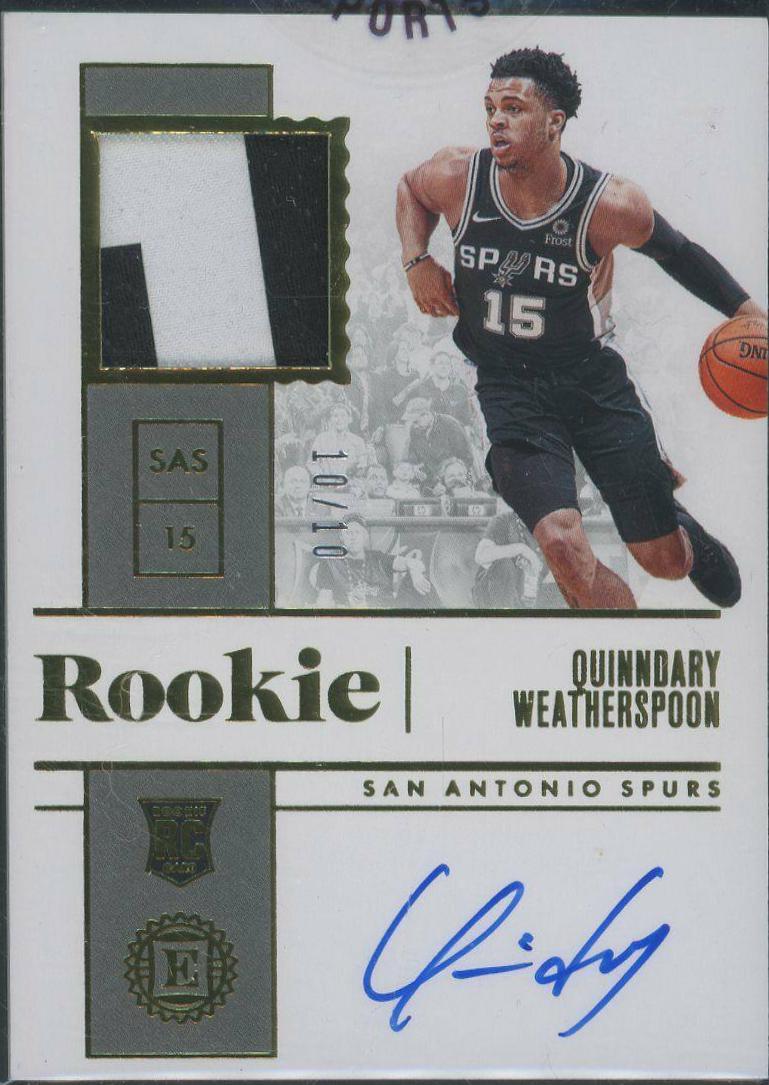 Quinndary Weatherspoon [Jersey Autograph Gold] #218