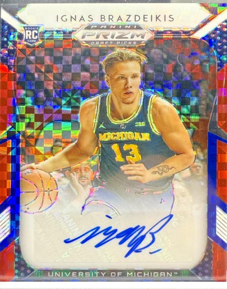 Ignas Brazdeikis [Red, White, Blue Prizm] #47