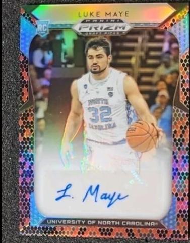 Luke Maye [Red & Black Snake Skin Prizm] #92