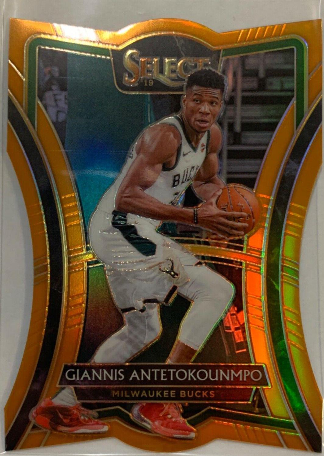 Giannis Antetokounmpo [Die Cut Orange Prizm] #148