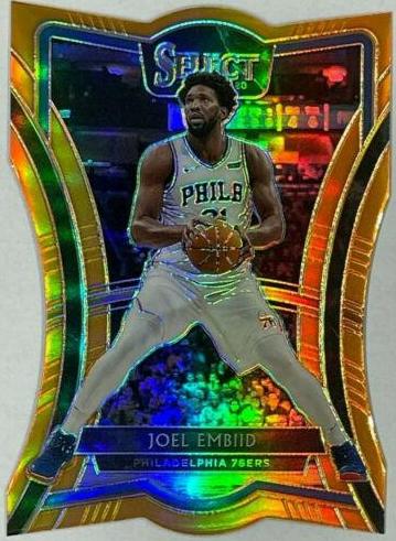 Joel Embiid [Die Cut Orange Prizm] #111