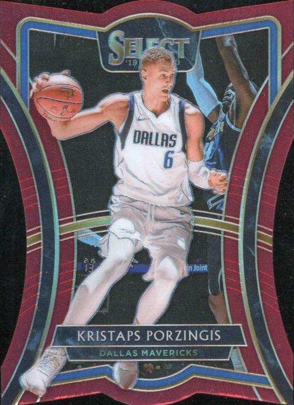 Kristaps Porzingis [Die Cut Maroon Prizm] #123