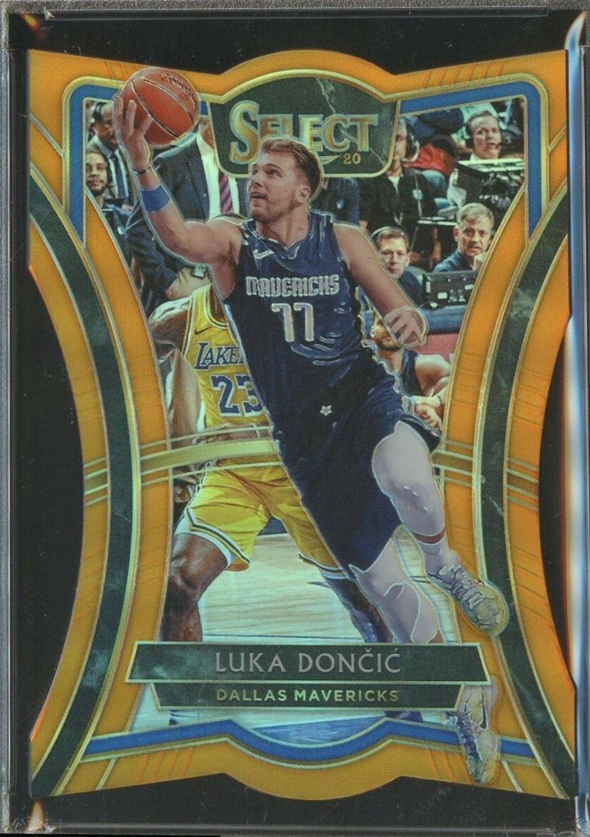 Luka Doncic [Die Cut Orange Prizm] #193