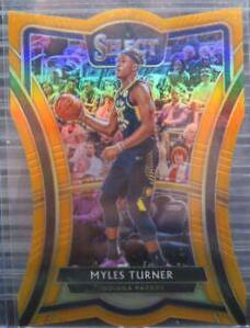 Myles Turner [Die Cut Orange Prizm] #185