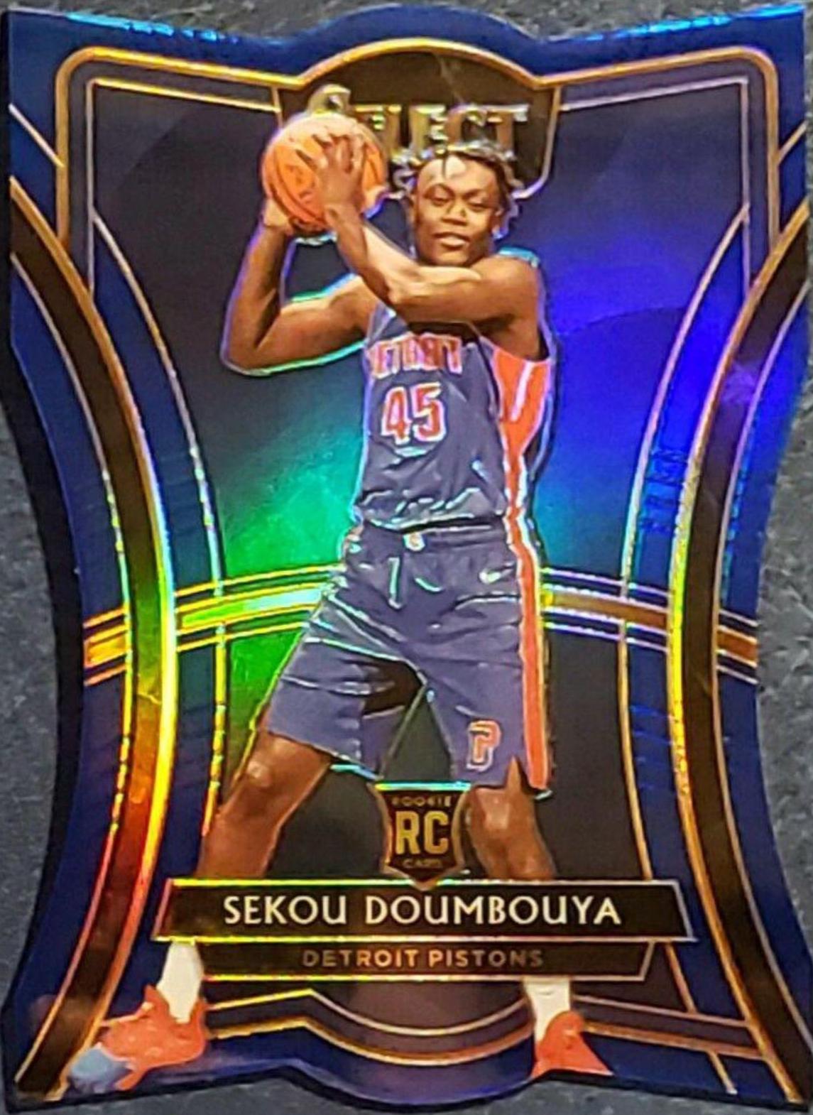 Sekou Doumbouya [Die Cut Blue Prizm] #109