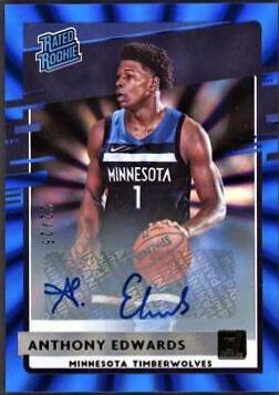 Anthony Edwards [Auto Blue Laser] #201