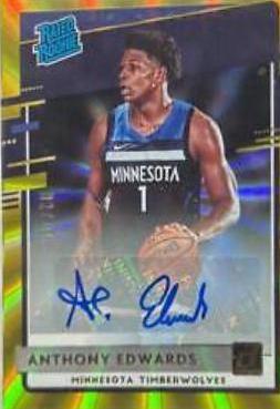 Anthony Edwards [Auto Gold Laser] #201