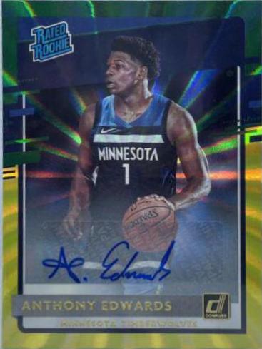Anthony Edwards [Auto Green Yellow Laser] #201