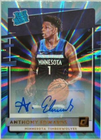 Anthony Edwards [Auto Light Blue Laser] #201