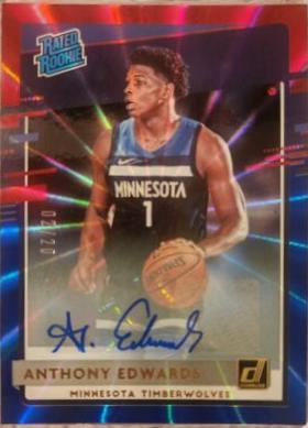 Anthony Edwards [Auto Red Blue Laser] #201