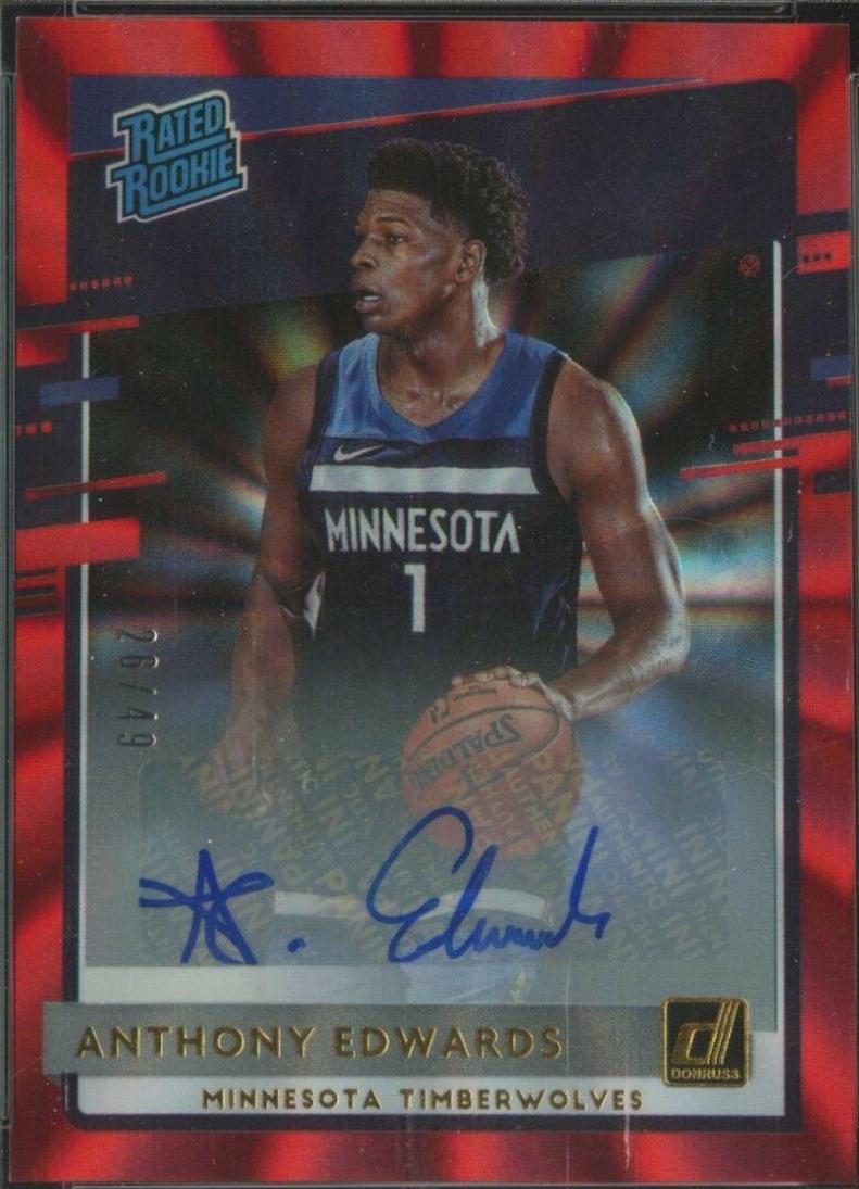 Anthony Edwards [Auto Red Laser] #201