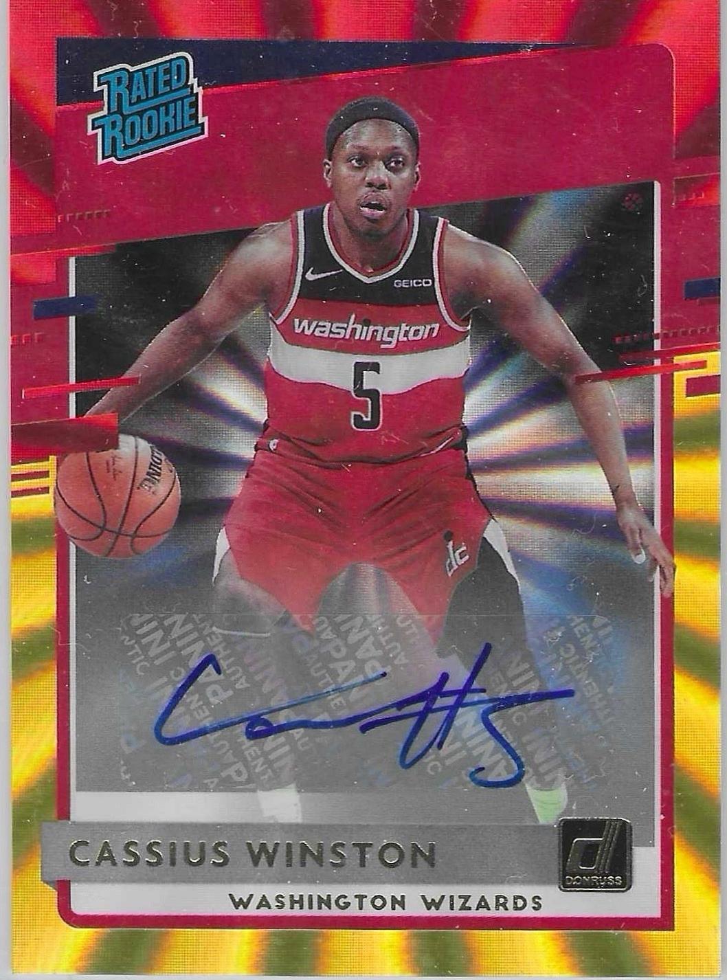 Cassius Winston [Auto Red Gold Laser] #249