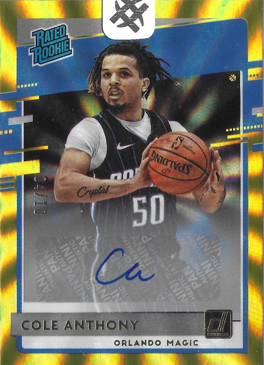 Cole Anthony [Auto Gold Laser] #208