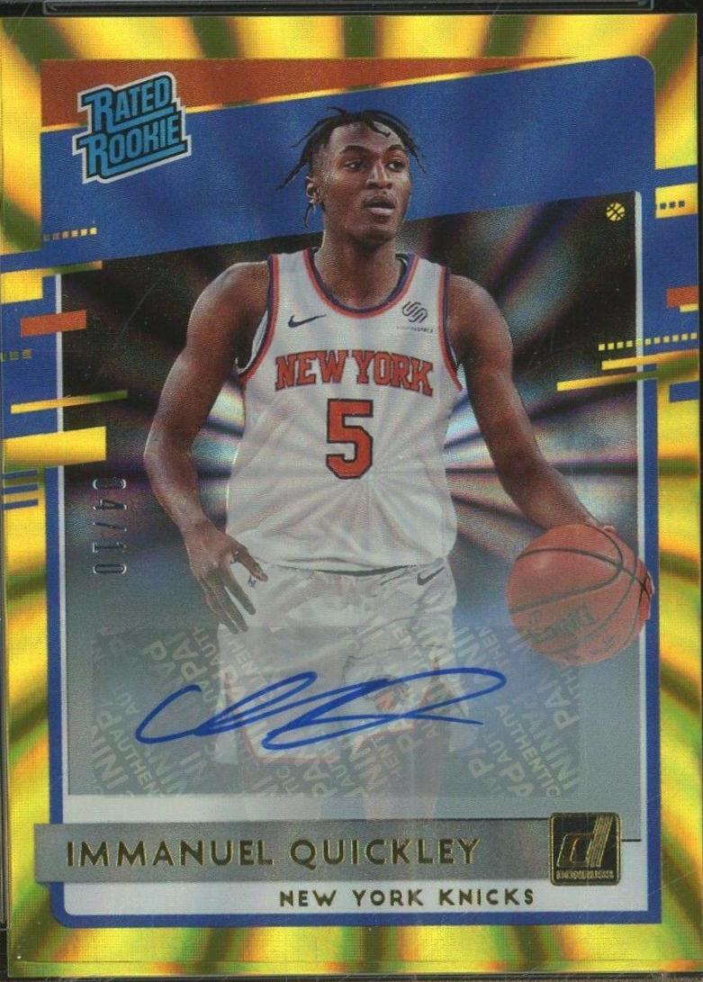 Immanuel Quickley [Auto Gold Laser] #213