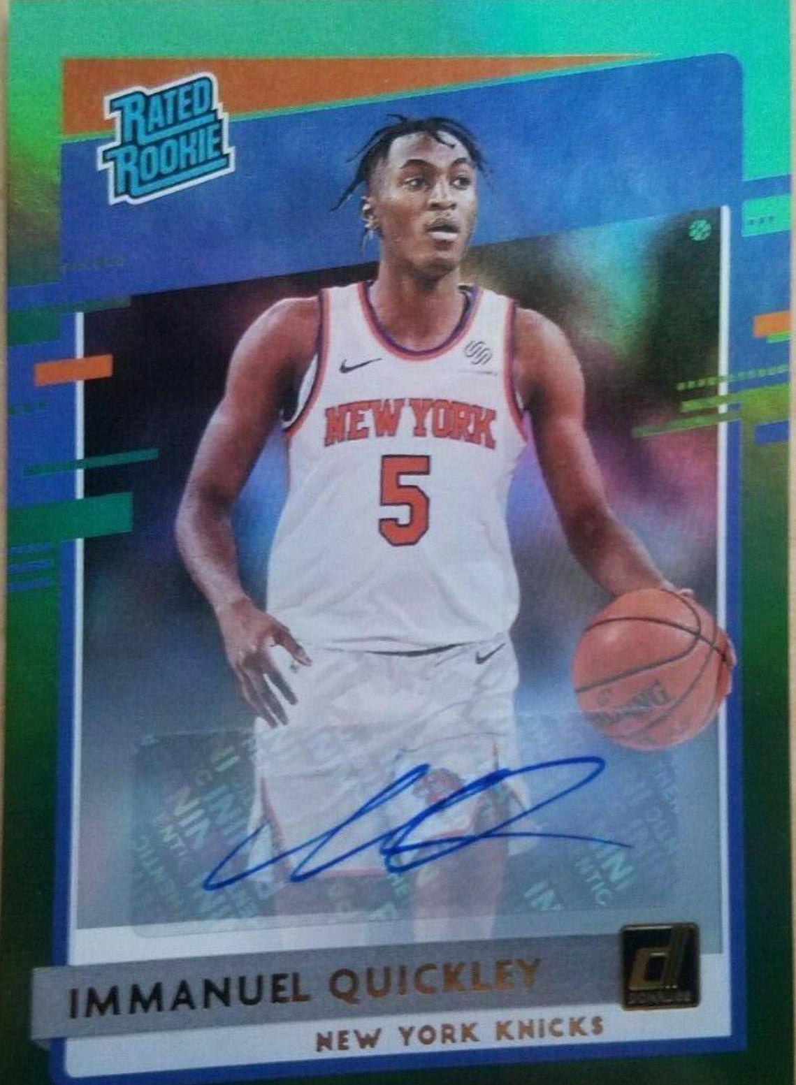 Immanuel Quickley [Auto Green Flood] #213