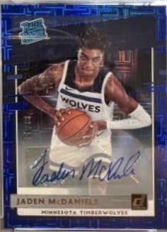 Jaden McDaniels [Auto Blue Laser] #239